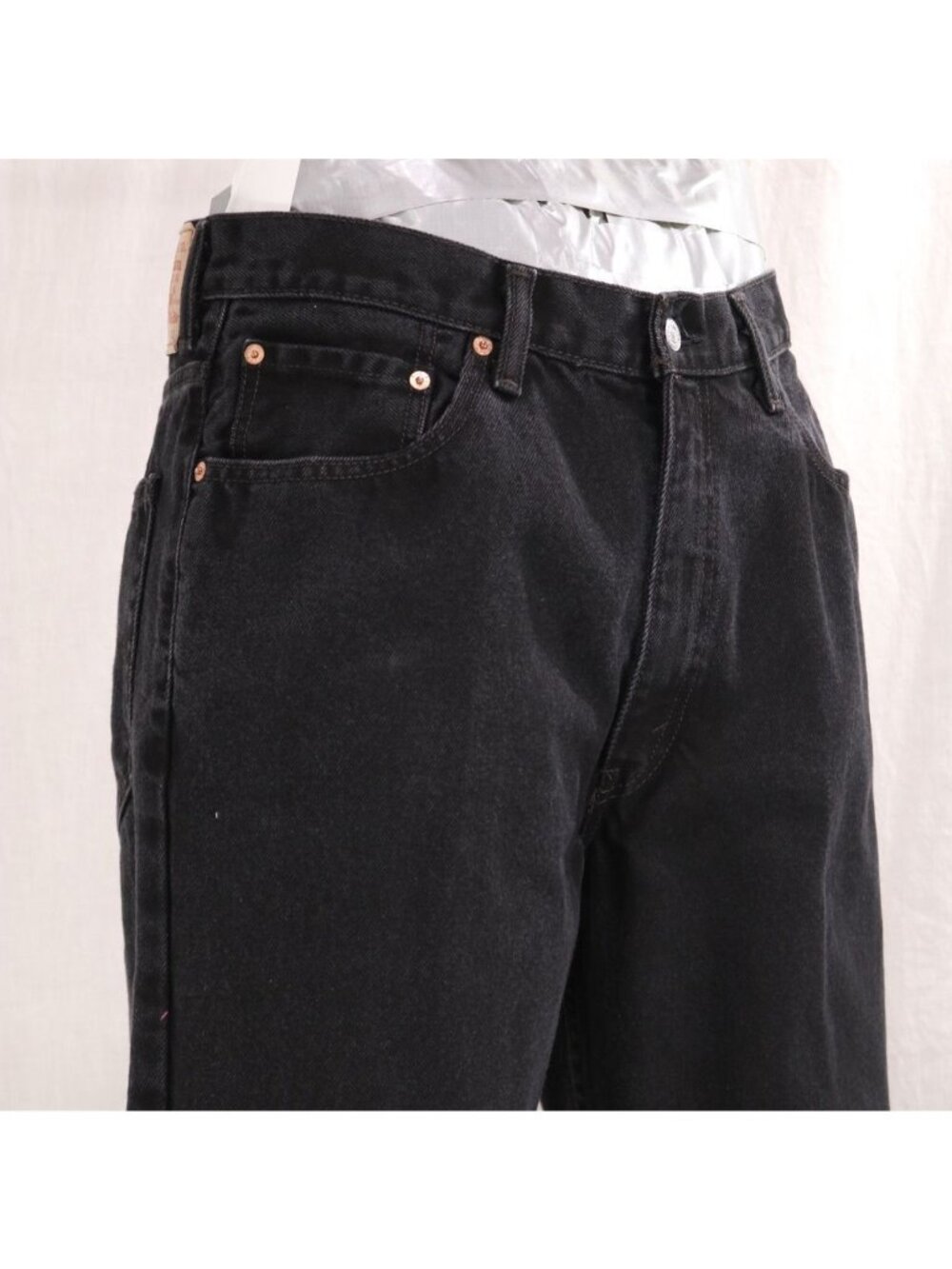 VTG Levis 550 Jeans Men 38 x 30 Black Relaxed Fit Straight Leg 90s Denim Western - Picture 11 of 13